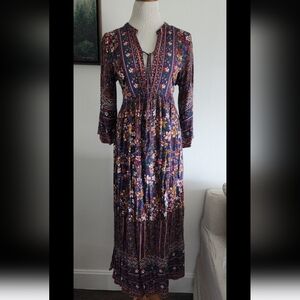 #58 Women's Jodifl Boho Floral Maxi Dress Size L